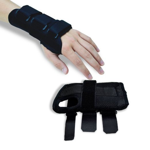Wrist Brace Pair, Two (2), Large, Carpal Tunnel, Right and Left Wrist Support, Forearm Splint Band, 3 Straps Adjustable, Breathable for Sports, Sprains, Arthritis and Tendinitis