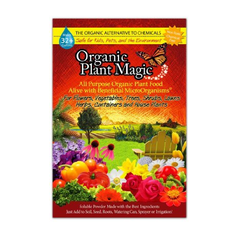 Organic Plant Magic Instant Compost Tea Just Add Water 100% Organic Fertilizer with Millions of Beneficial Microorganisms Creates Stunning Plant Production, Color, Taste and Vibrancy