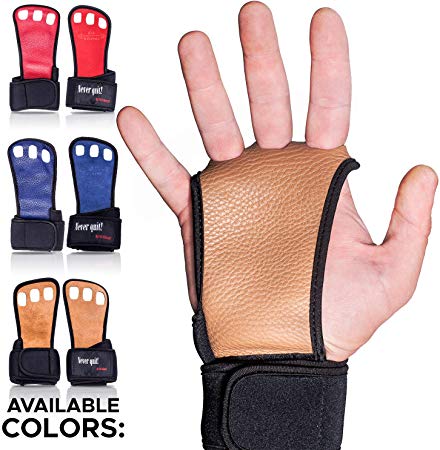 Gymnastics Grips - Gloves for Crossfit - Workout Gloves with Wrist Wraps - Weight Lifting Gloves - Gym Gloves for Pull Up - Fitness Hand Grips - Calisthenics Equipment -Fits Men, Women, Girls, Boys
