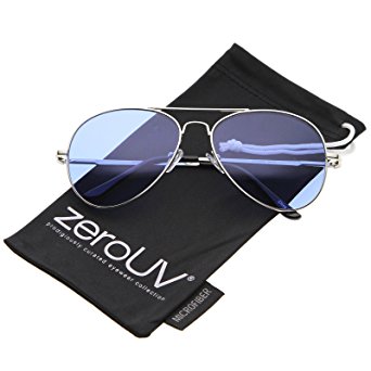 zeroUV - Classic Metal Frame Colored Teardrop Lens Aviator Sunglasses 57mm