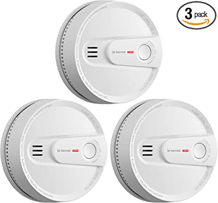 X-Sense Smoke Alarm, 10-Year Lithium Battery Life Fire Alarm with LED Indicator, SD2L0AX, Pack of 3