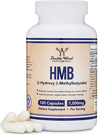 HMB Supplement, Third Party Tested, for Muscle Recovery, Growth, and Retention (Protein Synthesis) - Made in USA, 120 Capsules, 1000mg Per Serving