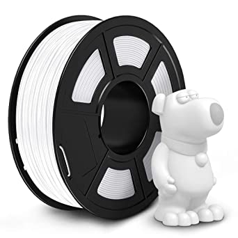 JAYO ABS Filament 1.75mm, 1kg Spool (2.2lbs) ABS 3D Printer Filament, Accuracy  /- 0.02 mm, No Tangle, No Clogging, Tougher Than PLA, Fit Most FDM Printers, ABS White