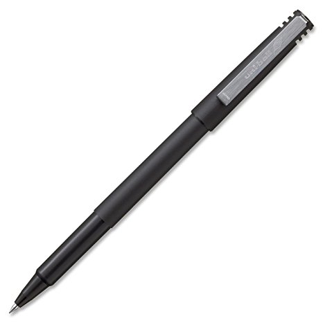 uni-ball Roller Pens, Fine Point (0.7mm), Black, 12 Count