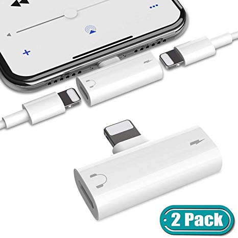 for iPhone 7 Plus Headphone Lightnįng Jack Adapter for iPhone 8 Headphone Jack Adaptor 4 in 1 Dual Lightnįng [Audio Charge Call Volume Control ] for iPhone R/Xs Max/XR/8 Plus Splitter for All iOS