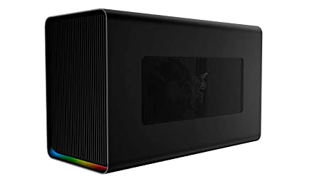 Razer Core X Chroma Aluminum External GPU Enclosure (eGPU): Compatible w/Windows & Mac Thunderbolt 3 Laptops - NVIDIA/AMD PCIe Support - 700W PSU - 4X USB 3.1, 1x Gbit Ethernet - Chroma RGB Lighting