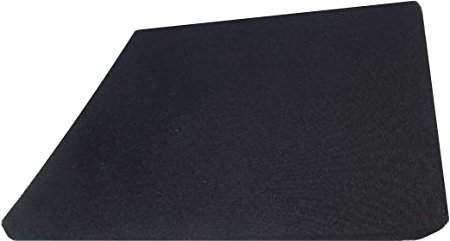 rhinocables Fabric Mouse Mat Pad High Quality 5mm Thick Non Slip Foam 25cm x 22cm Available in 8 colours Red Green Yellow Black Blue Light Blue Pink Grey (Black)