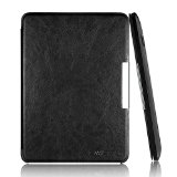 Swees Amazon Kindle Voyage 6 Case Cover - Ultra Slim Leather Case For 2014 Version Amazon Kindle Voyage Will Not Fit Kindle Paperwhite With Smart Auto SleepWake Function Includes 2 x Free HD Clear Screen Protector Black