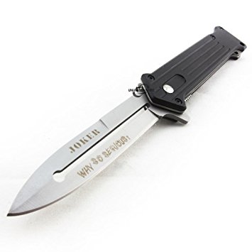 Unlimited Wares Joker "Why So Serious?" Assisted Opening Folding Knife 4.5-Inch Closed