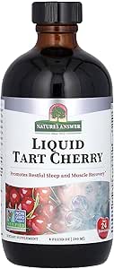 Nature's Answer Tart Cherry 8 Ounce Liquid | Promotes Recovery & Sleep | Rich in Anthocyanins | Non GMO | Gluten Free | Vegan