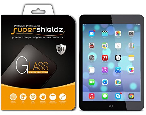 Apple iPad Mini 3 / 2 & iPad Mini Tempered Glass Screen Protector, Supershieldz Anti-Scratch, Anti-Fingerprint, Bubble Free