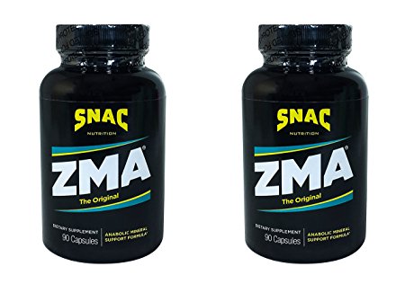 SNAC ZMA The Original Recovery and Sleep Enhancement Formula, 180 Capsules (2 Pack of 90 Count)