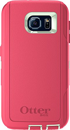 OtterBox DEFENDER SERIES for Samsung  Galaxy S6 - Retail Packaging - Melon Pop (Sage Green/Hibiscus Pink)