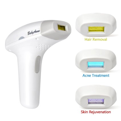 GooMart 3 in 1 Light-based IPL Permanent Hair Removal Epilator System Acne Treatment Tender Skin for Full Body& Skin Care