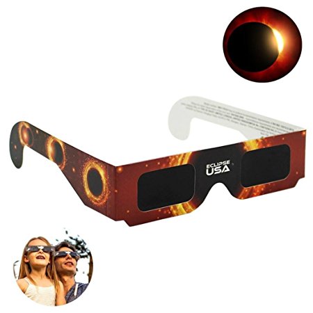 Staron Solar Eclipse Glasses 1 Pack - ISO and CE Certified Safe Shades for Direct Sun Viewing Glasses (A)