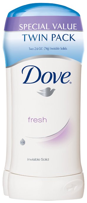 Dove Antiperspirant Deodorant, Fresh 2.6 oz, Twin Pack