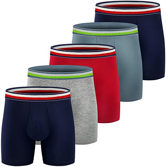 Ishida Men‘s Underwear Boxer Briefs Stretch Comfortable Breathable Tagless Cotton Underwear Multipack