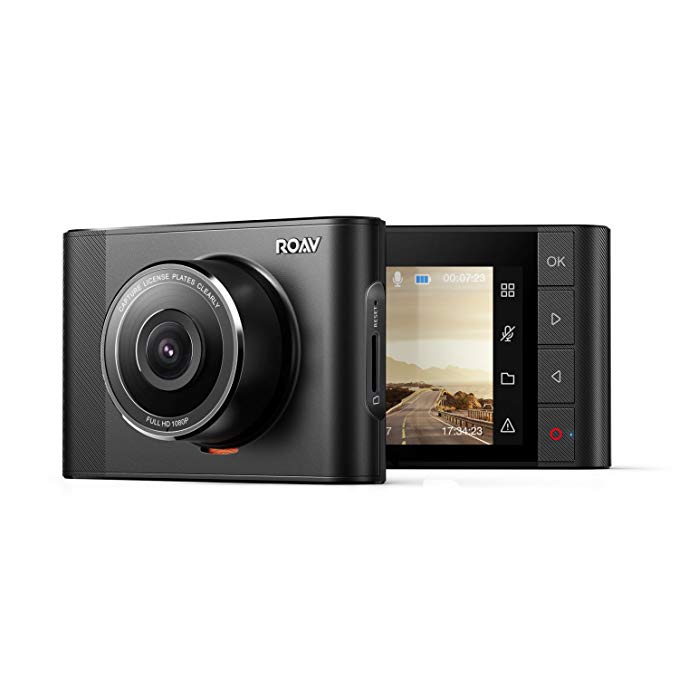 Roav by Anker, DashCam A1, Dash Cam, Dashboard Camera Recorder with Sony Exmor 323 Sensor, 1080P FHD, Nighthawk Vision, Wide-Angle View, WiFi, G-Sensor, WDR, Loop Recording, and Night Mode