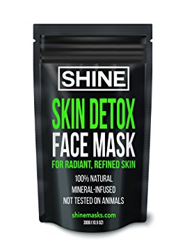 SHINE Skin Detox Face Mask: Clay Mask Combines Three Clays to Exfoliate and Nourish All Skin Types,10.5 oz.
