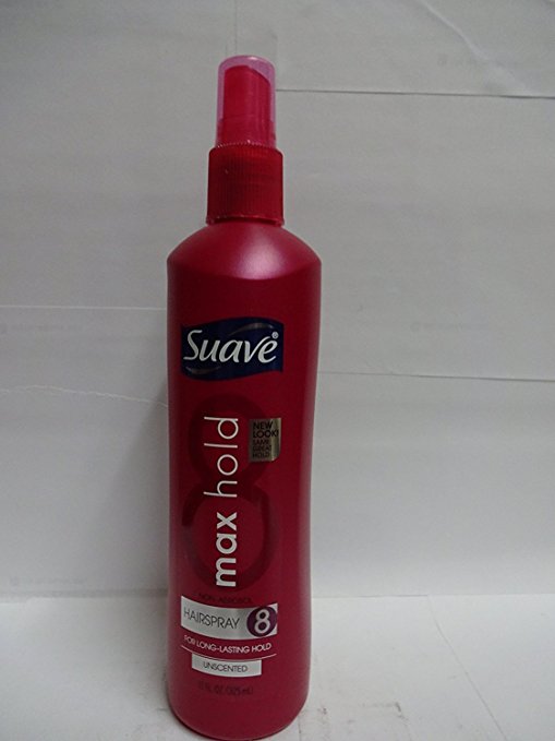 Suave Basics Maximum Hold Unscented Non Aerosol Hair Spray, 11 Ounce (Pack of 12)