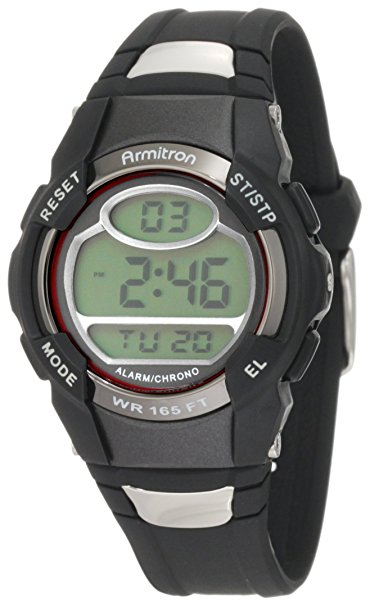 Armitron Sport Unisex 45/6975RED Chronograph Black Digital Watch
