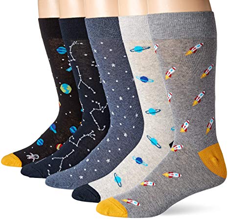 Amazon Brand - Goodthreads Men's 5-Pack Patterned Socks