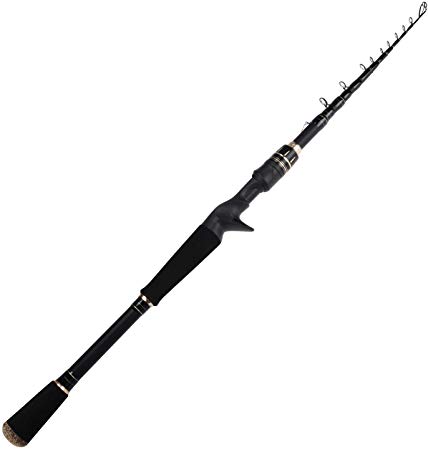 KastKing Blackhawk II Telescopic Fishing Rods, Graphite Rod Blanks & Durable Solid Glass Tip, Floating Guides, 1pc Fishing Rod Performance, Comfortable EVA Handle, Newly Designed Travel Rod