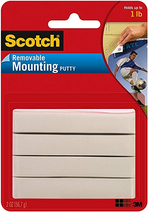 Scotch Brand 860 Adhesive Putty Removable, 2 oz, Multicolor