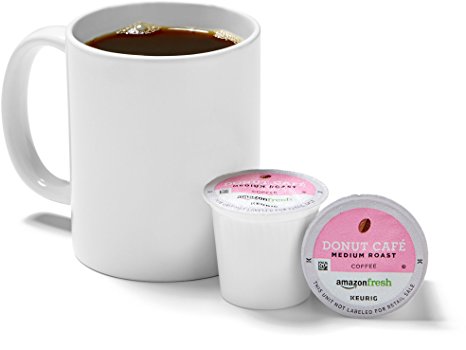 AmazonFresh 80 Ct. Coffee K-Cups, Donut Café Medium Roast, Keurig Brewer Compatible