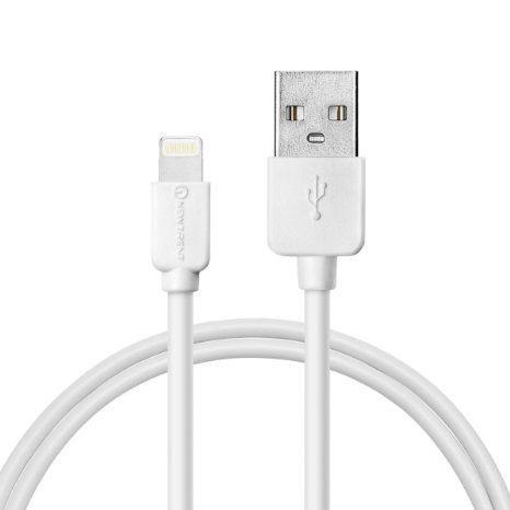 Lightning cable, [Apple MFI Certified] New Trent Lightning to USB Cable 3 Feet for iPhone 6s 6 6s Plus 6 Plus, iPhone SE/5s/5c/5, iPad Air 2, iPad Air, iPad Pro, iPad mini 3/4 - White Lightning Cable