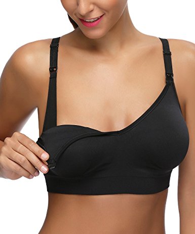 WingsLove Women’s Maternity Seamless Soft Wireless Breastfeeding Nursing Bra