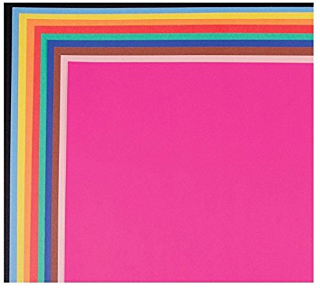 School Smart 1485755 Railroad Board, 6-ply Thickness, 22" x 28", Assorted Color (Pack of 25)