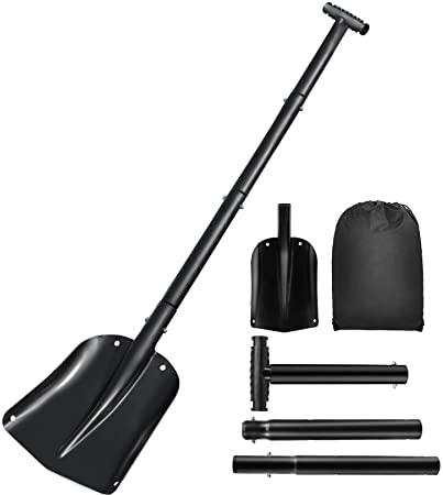 Snow Shovel,2021 Kekilo Premium Aluminum Alloy Assembly Adjust 3 Lengths 25.2-Inch 36.2-Inch 46-Inch to Clear Snow Joe,Build Snowman,Garden Work