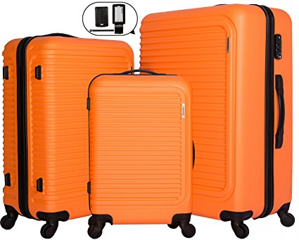 Cheergo Luggage 3 Piece Set Suitcase ABS Material PC Hardside 20 24 28 Spinner lightweight suitcases with spinner wheels