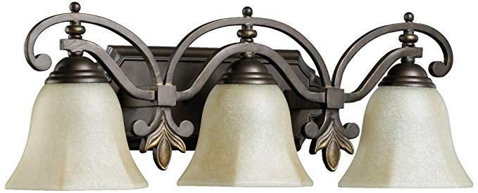 Quorum International 5031-3-86 Marcela 3 Light Vanity, Oiled Bronze