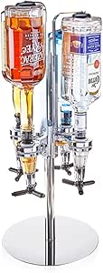 True 4 Bottle Liquor Tap, Whiskey Bottle Holder, Whiskey Dispenser, Shot Dispenser for Liquor Bottles, Liquor Bottle Dispenser, Set of 1