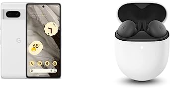 Google Pixel 7-5G Android Phone - 128GB - Snow Pixel Buds A-Series - Wireless Earbuds - Charcoal