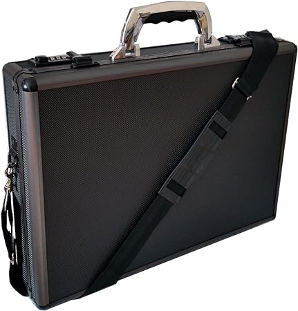 Hard Wearing Aluminium Briefcase with Combination Locks Ideal for Tradesmen Laptop Padded Briefcase Attache