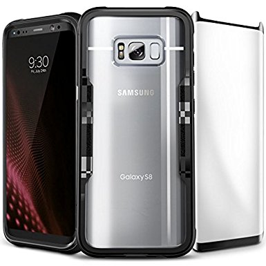 Galaxy S8 Plus Case, Zizo [Shock 2.0 Series] w/FREE [Case Friendly S8 Plus Full Black Screen Protector] Military Grade Drop Tested-PC Metallic Bumper