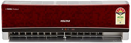 Voltas 1.5 Ton 5 Star Split AC (Aluminium, 185 EYR, Wine Red)