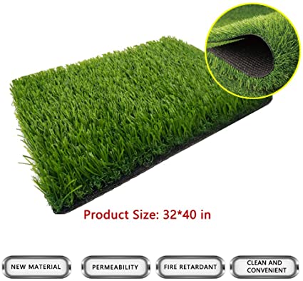 FANSRON Artificial Grass Rug Turf for Dogs, Training Pads,Indoor Outdoor Fake Grass for Dogs Potty Training Area Patio Lawn Decoration,Easy to Clean with Drainage Holes