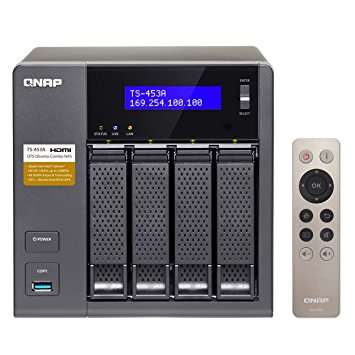 QNAP TS-453A (8GB RAM version) 4-Bay Professional-Grade Network Attached Storage, Supports 4K Playback (TS-453A-8G-US)