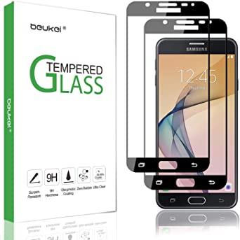 (2 Pack) Beukei for Samsung Galaxy J7 Prime 2 2018 and Galaxy J7 Prime Screen Protector Tempered Glass,Full Screen Coverage, Anti Scratch, Bubble Free