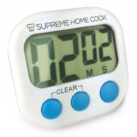 Supreme Home Cook Extra Large Digit Electronic Digital Kitchen Countdown Timer