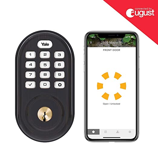 Yale Assure Lock Keypad - Wi-Fi/Bluetooth Deadbolt - Works with Amazon Alexa, Google Assistant, HomeKit, Airbnb and More - Bronze