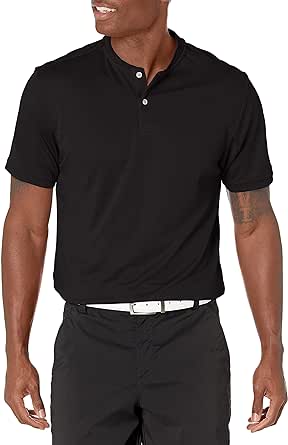 PGA TOUR Men's Pique Short Sleeve Golf Polo Shirt with Casual Collar