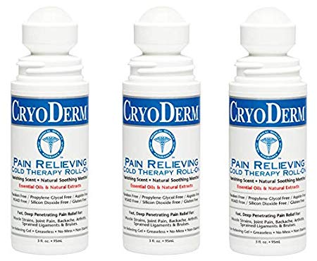 Cryoderm 3 Oz. Roll-On 3-PACK