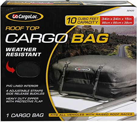 CargoLoc 32420 34-Inch x 34-Inch x 15-Inch 10-Cubic Feet Deluxe Roof Top Cargo Bag