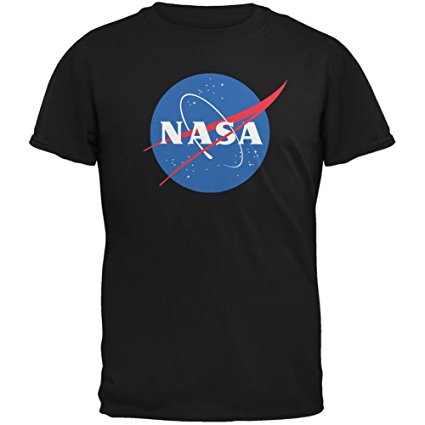 NASA Logo Black Adult T-Shirt