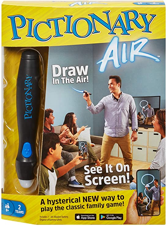 Mattel Games Pictionary Air Family Drawing Game, Links to Smart Devices, 8 Years Old and up